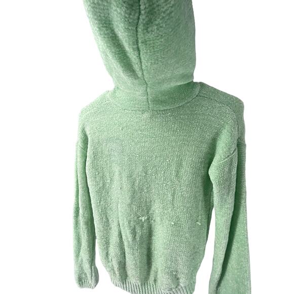 SO Girls Mint Green Knit Pullover Sweater Hoodie Youth Size Large 10/12 - Picture 5 of 6